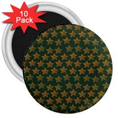 Stars Pattern Background 3  Magnets (10 Pack)  by Nexatart