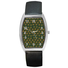 Stars Pattern Background Barrel Style Metal Watch by Nexatart