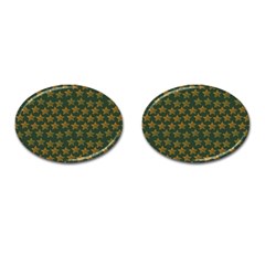 Stars Pattern Background Cufflinks (oval) by Nexatart