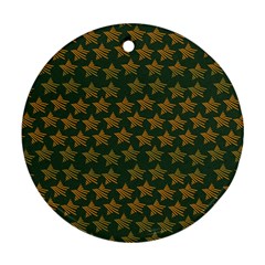 Stars Pattern Background Round Ornament (two Sides) by Nexatart