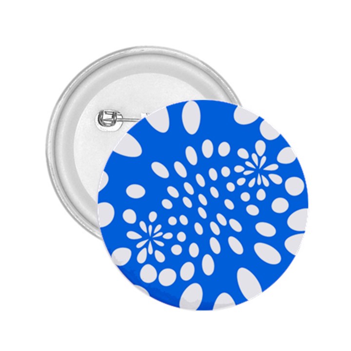 Circles Polka Dot Blue White 2.25  Buttons