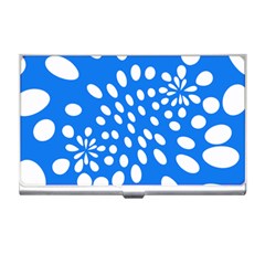 Circles Polka Dot Blue White Business Card Holders by Mariart