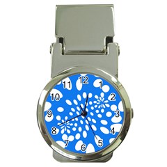 Circles Polka Dot Blue White Money Clip Watches by Mariart