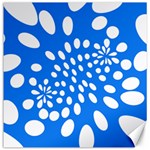 Circles Polka Dot Blue White Canvas 12  x 12   11.4 x11.56  Canvas - 1