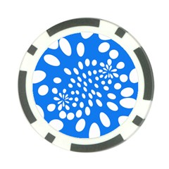 Circles Polka Dot Blue White Poker Chip Card Guard (10 Pack) by Mariart