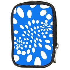 Circles Polka Dot Blue White Compact Camera Cases by Mariart