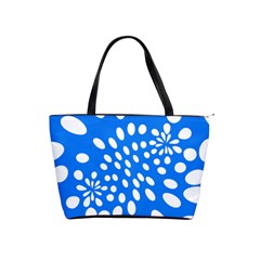 Circles Polka Dot Blue White Shoulder Handbags by Mariart