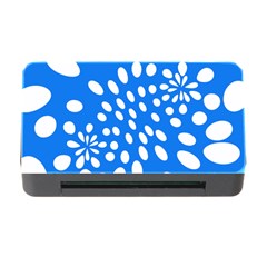 Circles Polka Dot Blue White Memory Card Reader With Cf by Mariart