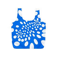 Circles Polka Dot Blue White Full Print Recycle Bags (s)  by Mariart