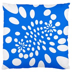 Circles Polka Dot Blue White Standard Flano Cushion Case (one Side) by Mariart