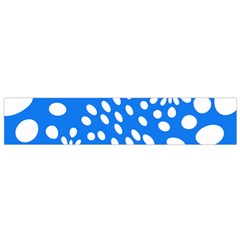 Circles Polka Dot Blue White Flano Scarf (small) by Mariart