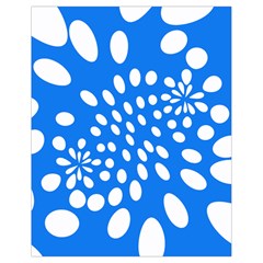 Circles Polka Dot Blue White Drawstring Bag (small) by Mariart