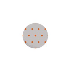 Diamond Polka Dot Grey Orange Circle Spot 1  Mini Magnets