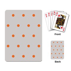 Diamond Polka Dot Grey Orange Circle Spot Playing Card by Mariart