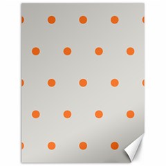 Diamond Polka Dot Grey Orange Circle Spot Canvas 12  X 16   by Mariart