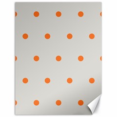 Diamond Polka Dot Grey Orange Circle Spot Canvas 18  X 24   by Mariart