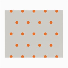 Diamond Polka Dot Grey Orange Circle Spot Small Glasses Cloth (2-side) by Mariart