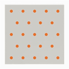 Diamond Polka Dot Grey Orange Circle Spot Medium Glasses Cloth (2-side) by Mariart