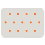 Diamond Polka Dot Grey Orange Circle Spot Large Doormat  30 x20  Door Mat