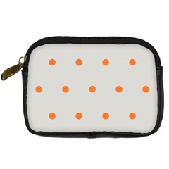 Diamond Polka Dot Grey Orange Circle Spot Digital Camera Cases by Mariart