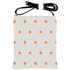 Diamond Polka Dot Grey Orange Circle Spot Shoulder Sling Bags by Mariart