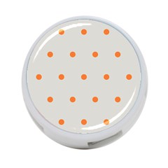 Diamond Polka Dot Grey Orange Circle Spot 4-port Usb Hub (one Side) by Mariart