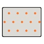 Diamond Polka Dot Grey Orange Circle Spot Fleece Blanket (Small) 50 x40  Blanket Front