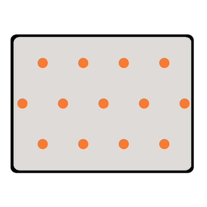 Diamond Polka Dot Grey Orange Circle Spot Fleece Blanket (Small)