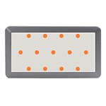 Diamond Polka Dot Grey Orange Circle Spot Memory Card Reader (Mini) Front