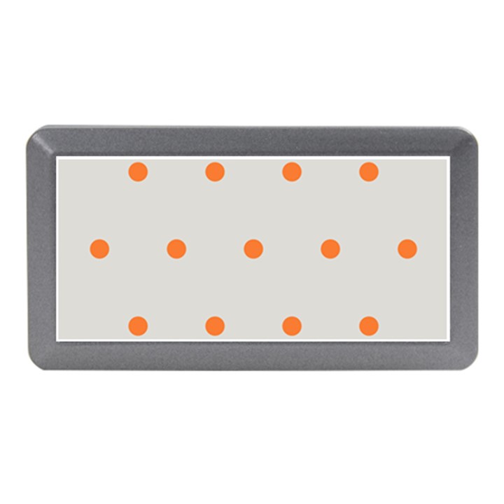 Diamond Polka Dot Grey Orange Circle Spot Memory Card Reader (Mini)