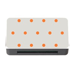 Diamond Polka Dot Grey Orange Circle Spot Memory Card Reader With Cf by Mariart