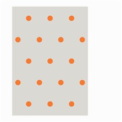 Diamond Polka Dot Grey Orange Circle Spot Small Garden Flag (two Sides) by Mariart