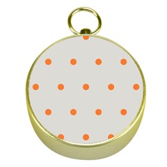 Diamond Polka Dot Grey Orange Circle Spot Gold Compasses by Mariart