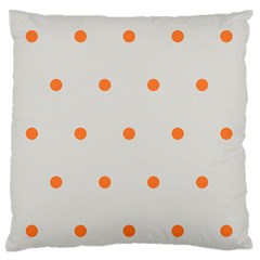 Diamond Polka Dot Grey Orange Circle Spot Standard Flano Cushion Case (one Side) by Mariart