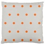 Diamond Polka Dot Grey Orange Circle Spot Large Flano Cushion Case (Two Sides) Front