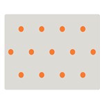 Diamond Polka Dot Grey Orange Circle Spot Double Sided Flano Blanket (Large)  80 x60  Blanket Front