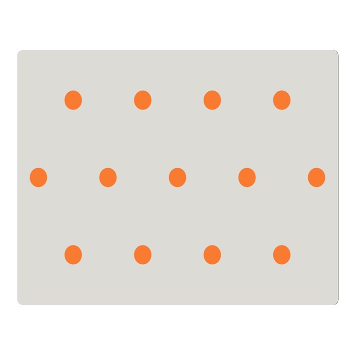 Diamond Polka Dot Grey Orange Circle Spot Double Sided Flano Blanket (Large) 