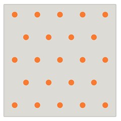 Diamond Polka Dot Grey Orange Circle Spot Large Satin Scarf (square) by Mariart