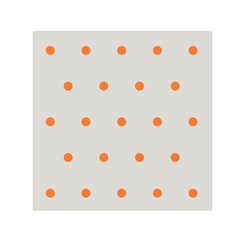 Diamond Polka Dot Grey Orange Circle Spot Small Satin Scarf (square) by Mariart