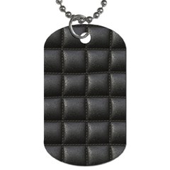 Black Cell Leather Retro Car Seat Textures Dog Tag (one Side) by Nexatart