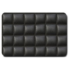 Black Cell Leather Retro Car Seat Textures Large Doormat  by Nexatart