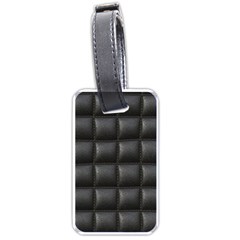 Black Cell Leather Retro Car Seat Textures Luggage Tags (one Side)  by Nexatart