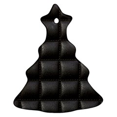 Black Cell Leather Retro Car Seat Textures Ornament (christmas Tree)  by Nexatart