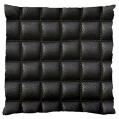 Black Cell Leather Retro Car Seat Textures Large Cushion Case (one Side) by Nexatart