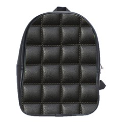 Black Cell Leather Retro Car Seat Textures School Bags (xl)  by Nexatart