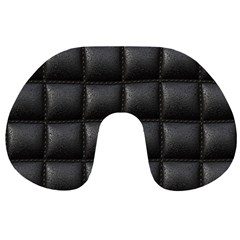 Black Cell Leather Retro Car Seat Textures Travel Neck Pillows by Nexatart