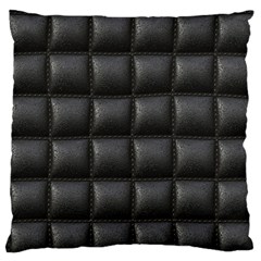 Black Cell Leather Retro Car Seat Textures Large Flano Cushion Case (one Side) by Nexatart