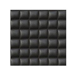 Black Cell Leather Retro Car Seat Textures Small Satin Scarf (square) by Nexatart