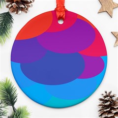 Circles Colorful Balloon Circle Purple Blue Red Orange Ornament (round) by Mariart