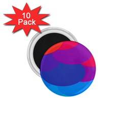 Circles Colorful Balloon Circle Purple Blue Red Orange 1 75  Magnets (10 Pack) 